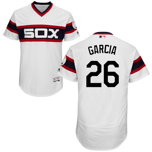 White Sox #26 Avisail Garcia White Flexbase Authentic Collection Alternate Home Stitched MLB Jersey